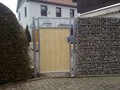 Pforte für Gabionenwand