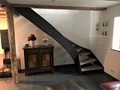 Stahltreppe mit Holzstufen 1